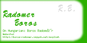 radomer boros business card